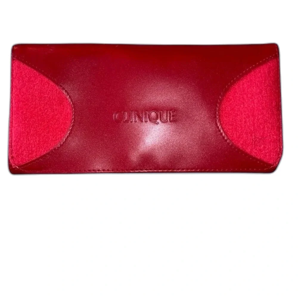 Clinique Red Travel Case Organizer for Jewelry Cosmetics